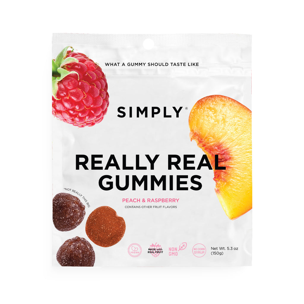 Fruit Gummies | Mixed Peach and Raspberry Gummies by Simply – Simply Gum