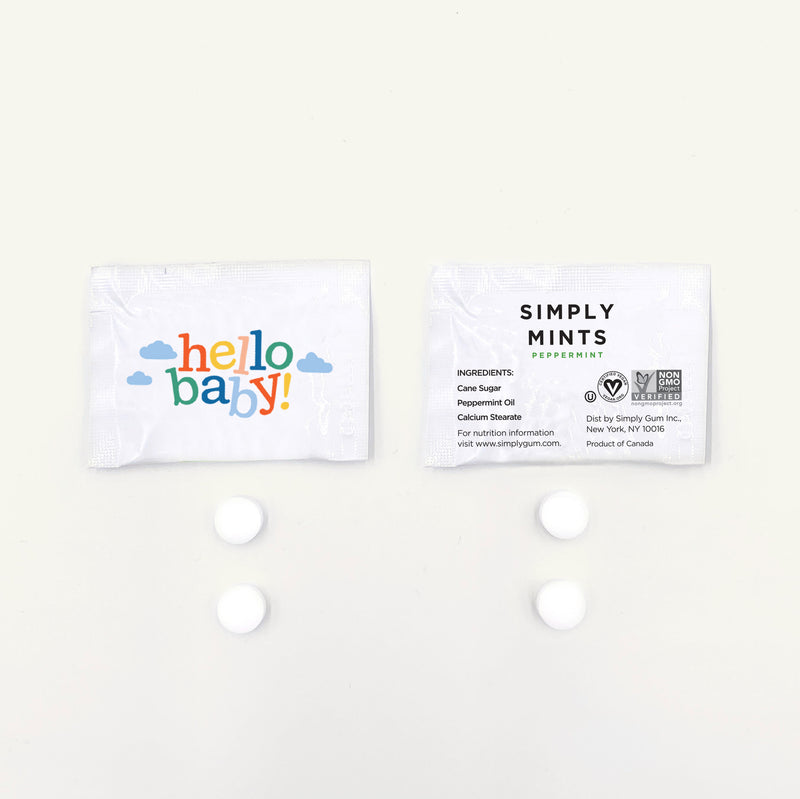 SIMPLY MINTS POUCHES- "HELLO BABY"